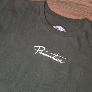 Primitive x My Hero Academia Bakugo Tee L Hunter Green Anime Collab Skateboard